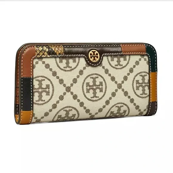 Tory Burch 𝐵𝑜𝘩𝑒𝑚𝑖𝑎𝑚 𝑇 𝑀𝑜𝑛𝑜𝑔𝑟𝑎𝑚 Snap Wallet